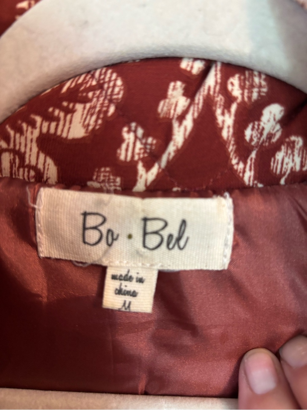 BeBop Quilted Red Patterned Vest - Picture 2 of 10